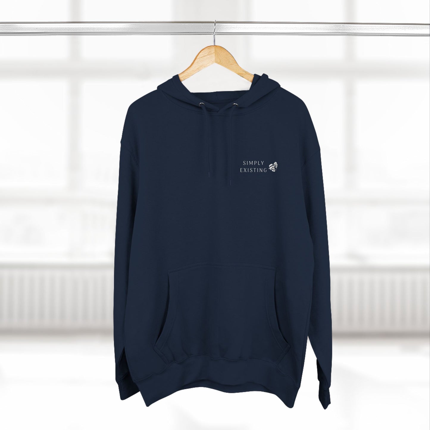 Simply Existing Three-Panel Fleece Hoodie