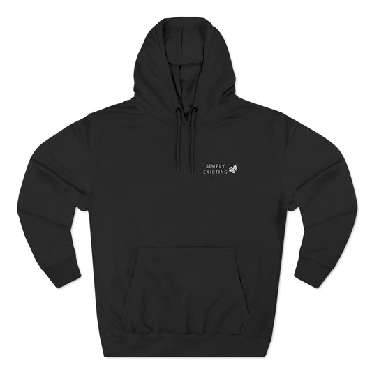 Simply Existing Three-Panel Fleece Hoodie